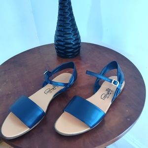 Pappagallo blue low slingback sandals